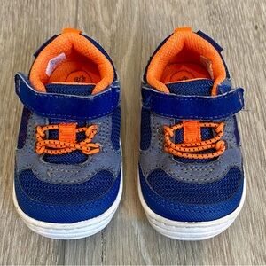 Stride Rite Blue and Orange Baby Walker Shoes Size 3